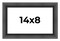 Photo Size Refined Black Picture Frame - UV Acrylic, Foam Board Backing, Hanging Hardware